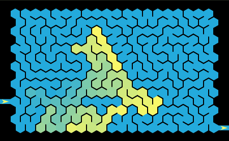 Hexagonal Maze Generator and Solver