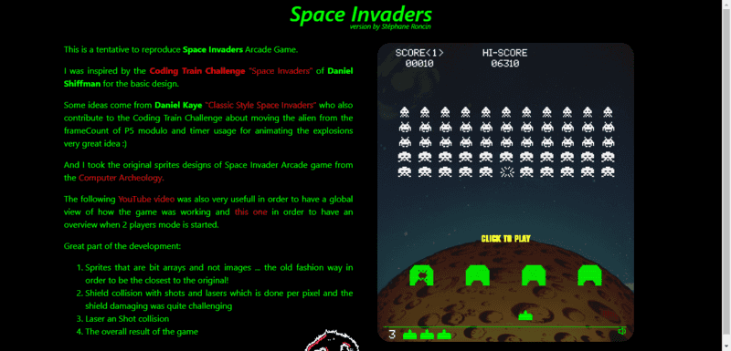 Space Invadors Arcade Version