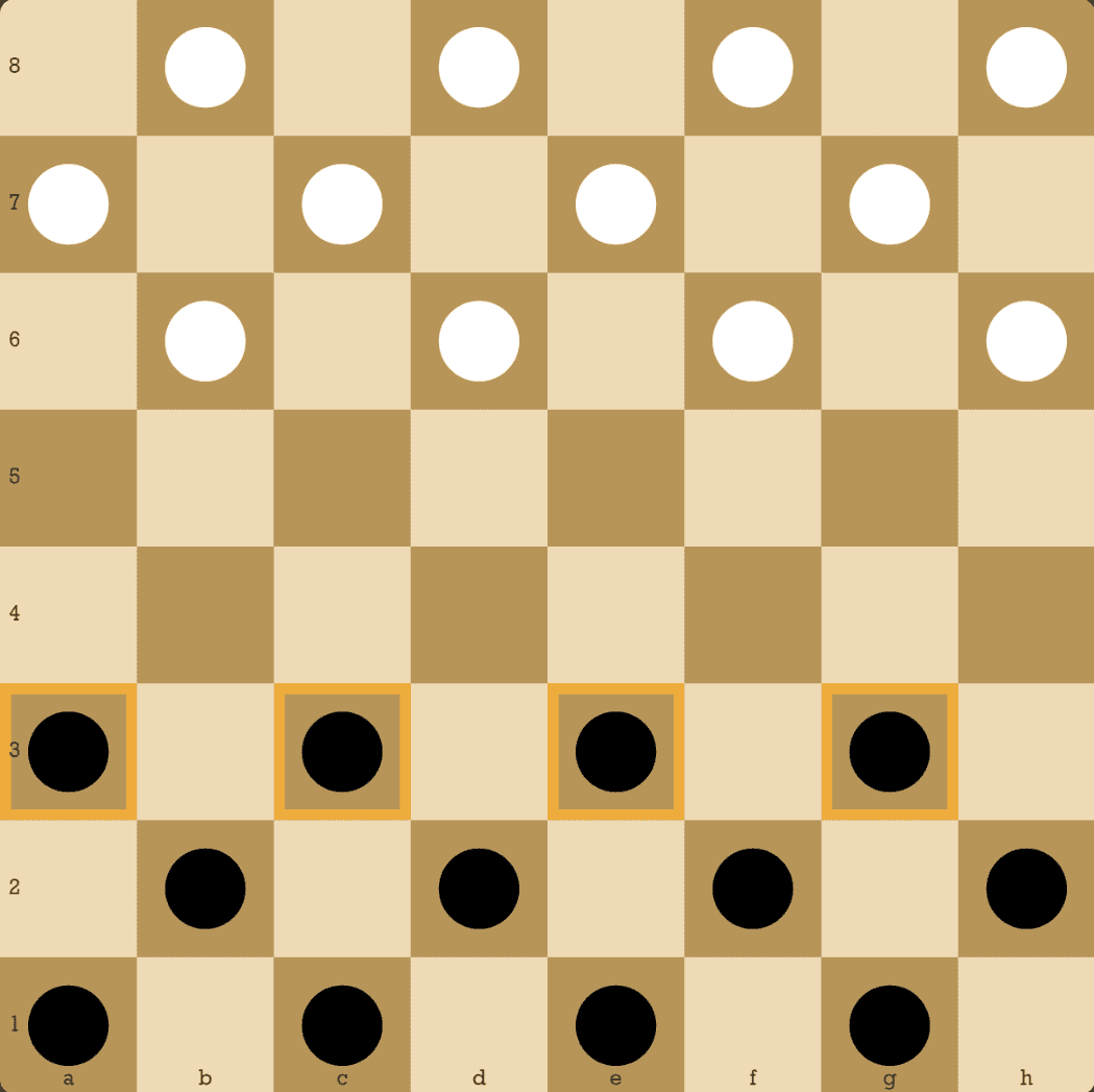 Checkers game with minimax AI, alpha-beta pruning, transposition tables, quescience search