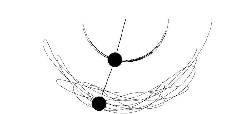 Double Pendulum with elastic bars